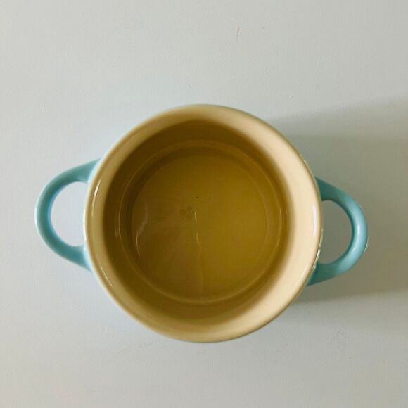 LE CREUSET CK Sky Blue 10cm Mini Round Cocotte - Picture 3 of 5